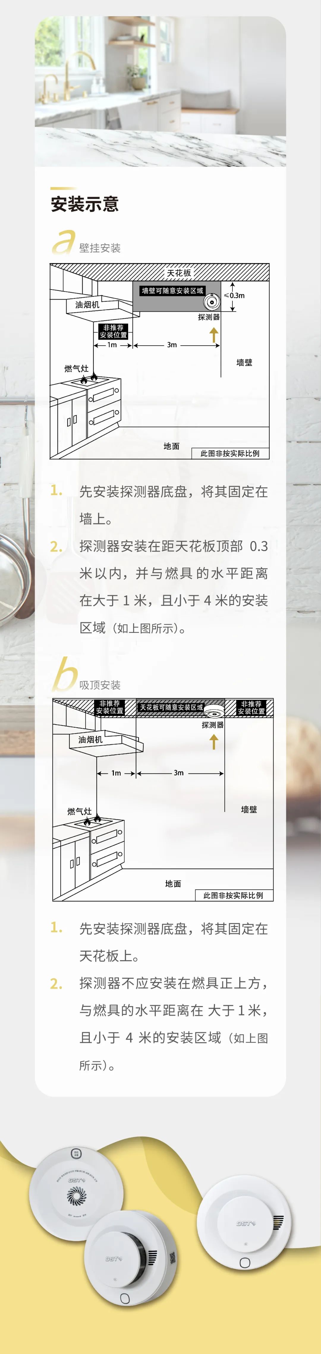 天津天津海湾消防GST全新一代NB独立式烟感气感探测器安装